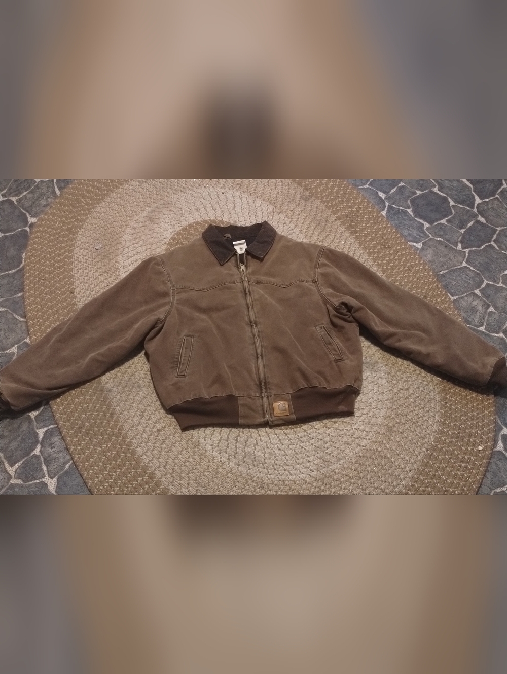 Carhartt Santa Fe mens quilted canvas coat Size XL VINTAGE